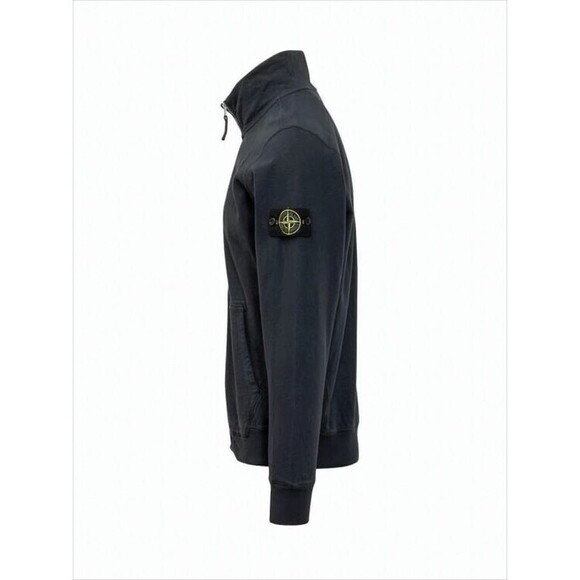 Stone Island Minimalist Black Jacket With Front Zipper - NWT